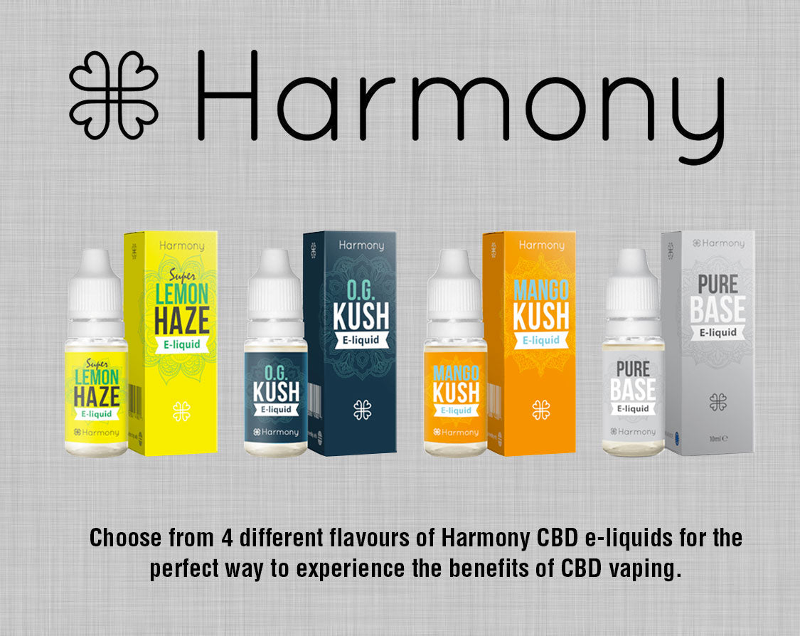 Harmony Terpenes CBD E-Liquid Start Kit Flavours