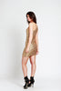 Alice & Olivia gold sequin one shoulder dress