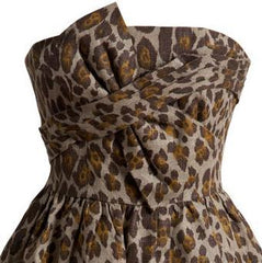 Cheryl Cole's X Factor leopard print Pink Label strapless bow dress