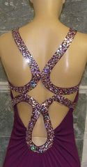 Jovani purple sequin maxi gown