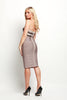 Herve Leger grey stripe dress