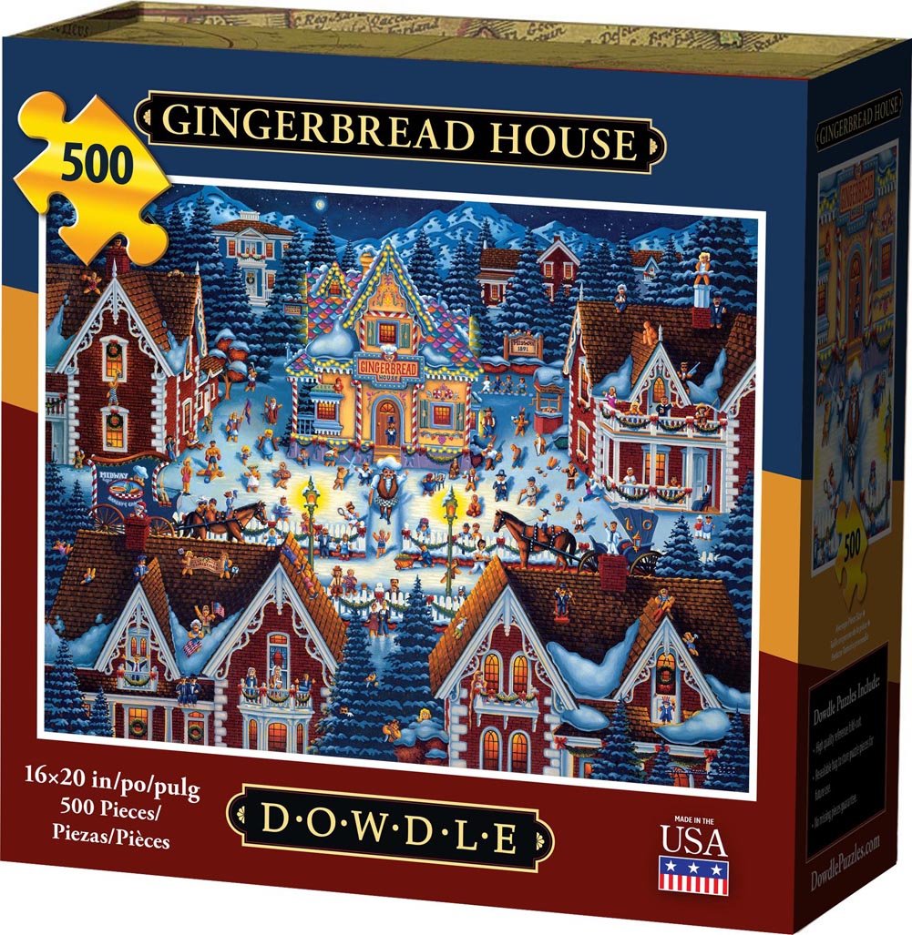 Startpunt herberg Kader Gingerbread House - 500 Piece Dowdle Jigsaw Puzzle – Dowdle Folk Art