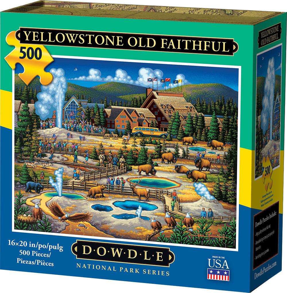 Verwijdering amateur Afdrukken Yellowstone Old Faithful - 500 Piece Dowdle Jigsaw Puzzle – Dowdle Folk Art