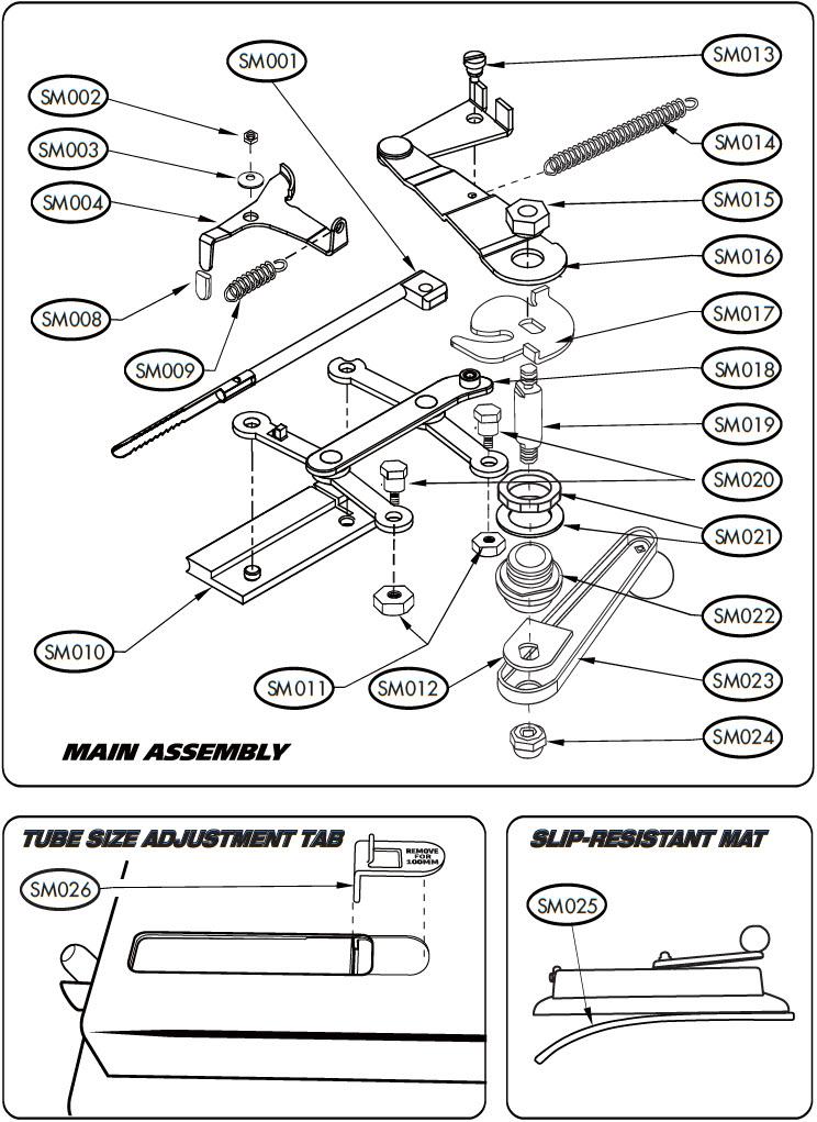 SM026 - Tube Size Adjustment Tab – RYO Service Center