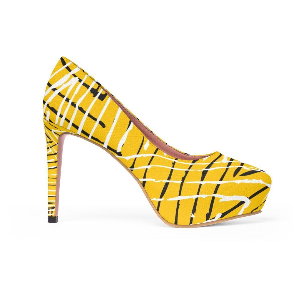 yellow platform heels