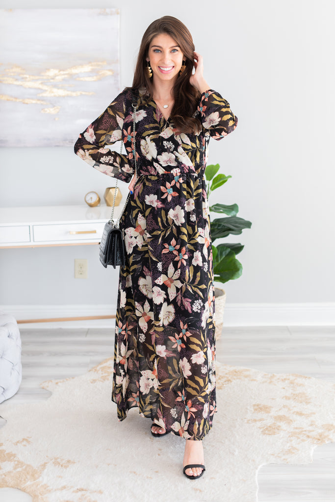 flowy fall maxi dress