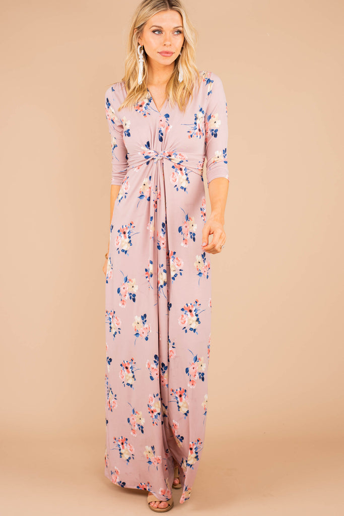 floral maxi dress pink