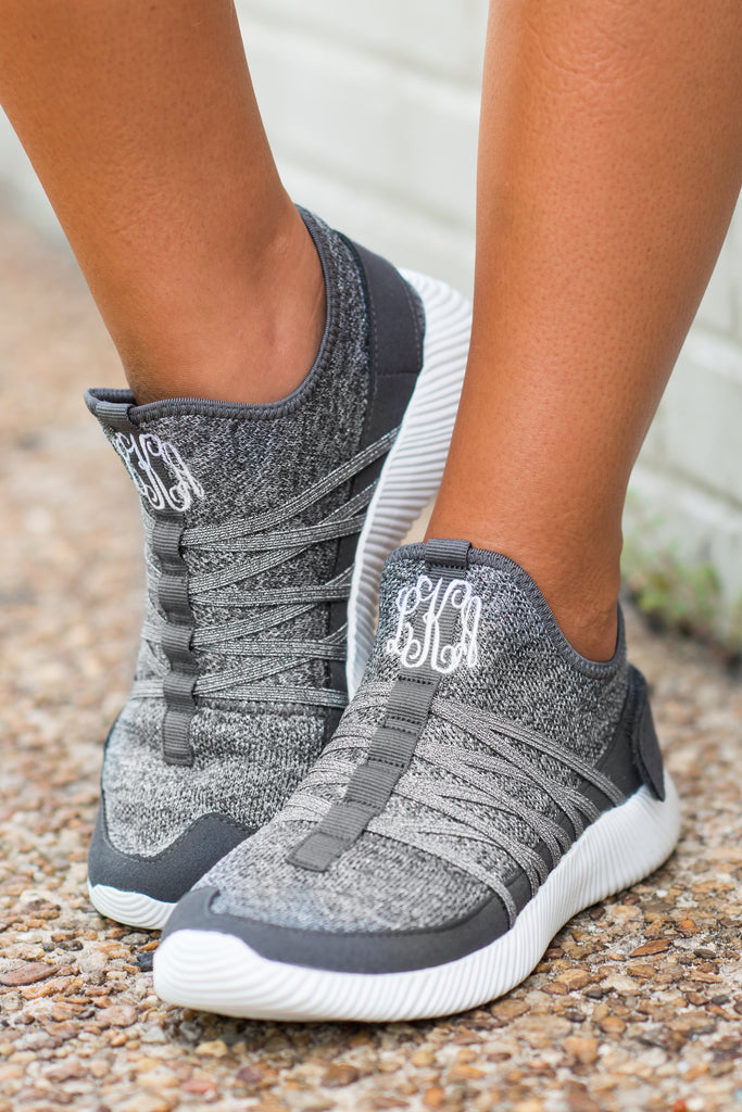 monogrammed glitter sneakers