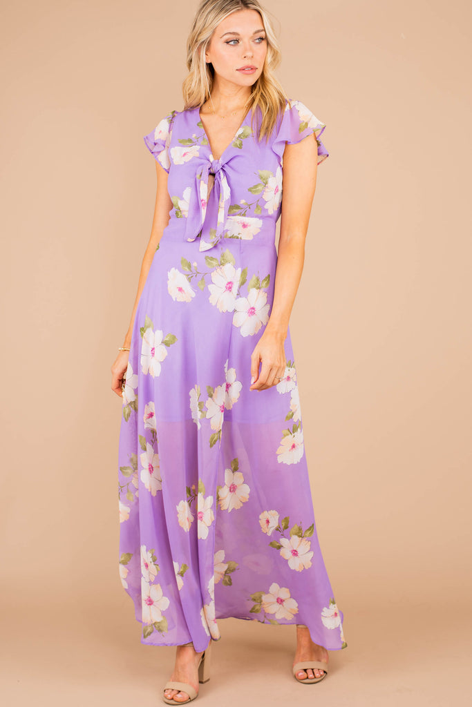 lavender floral dress