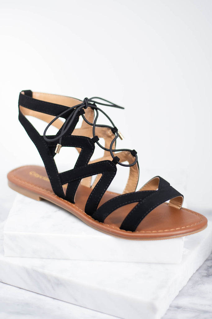 Make Your Move Black Gladiator Sandals - Cute Shoes – Shop