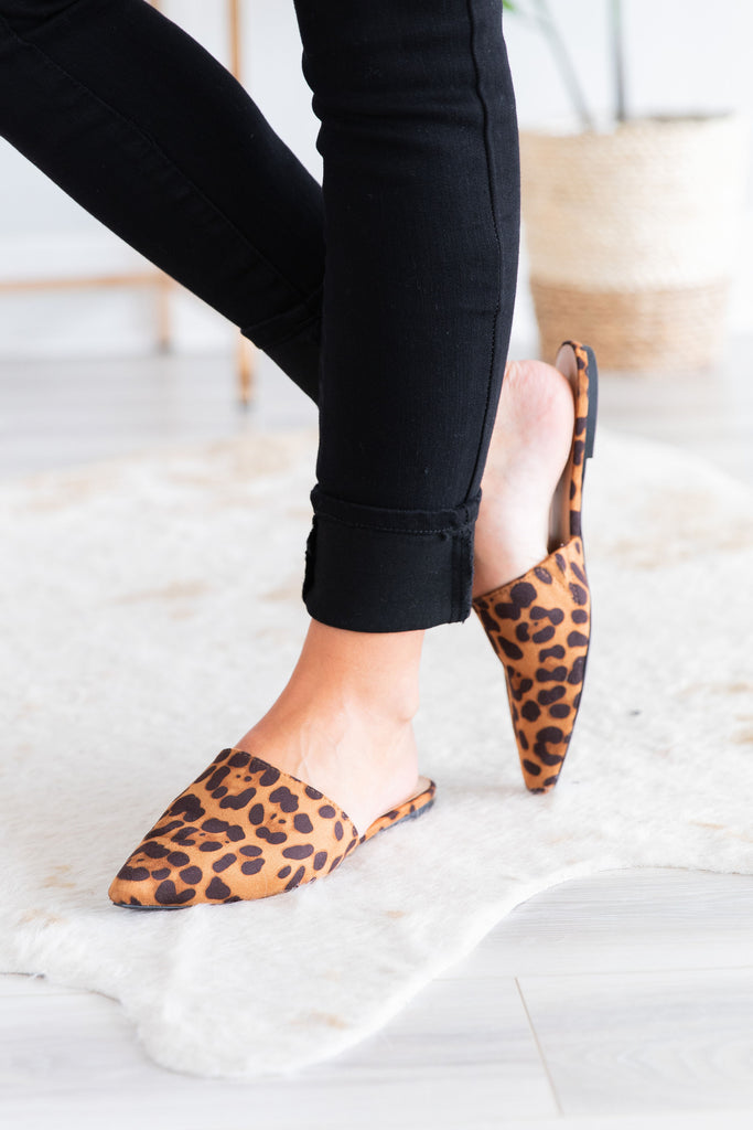 cheetah print mule shoes