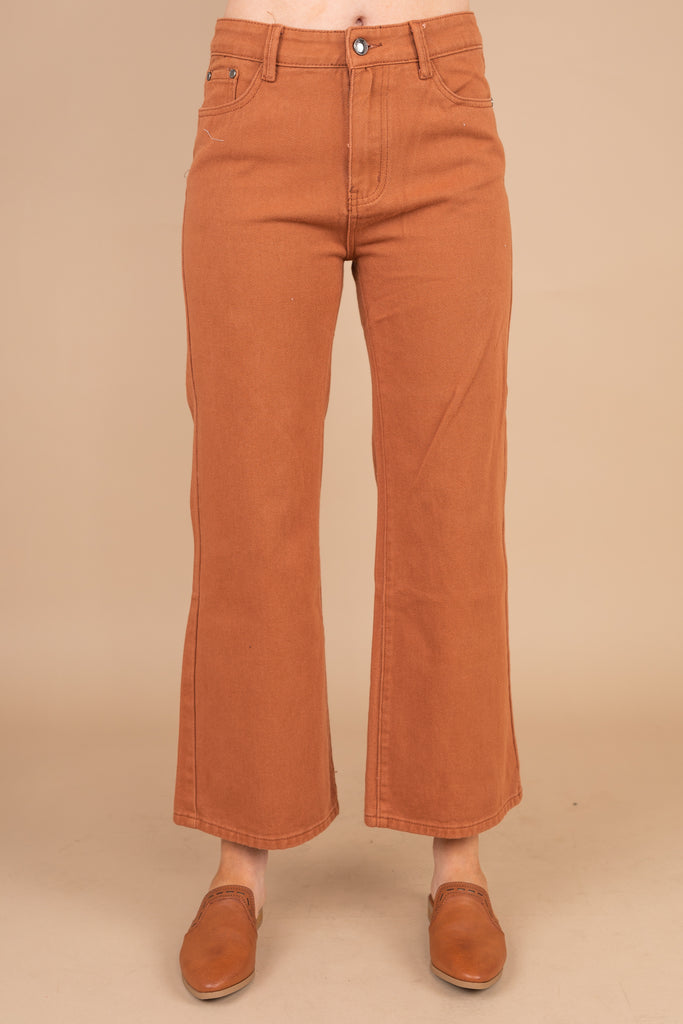 orange crop pants