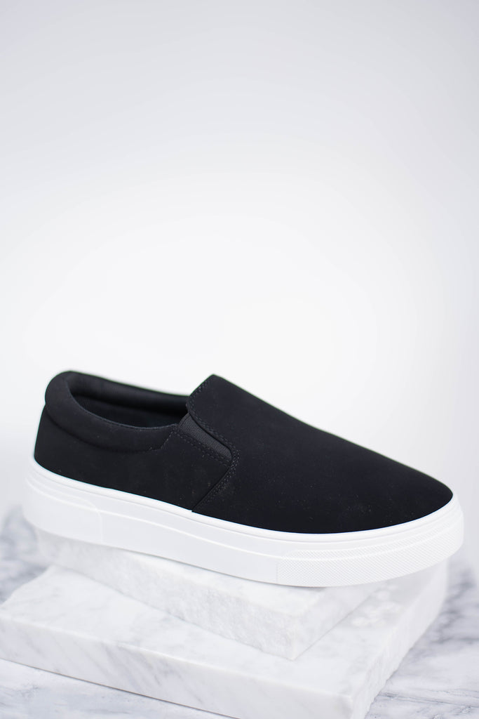 black platform sneakers