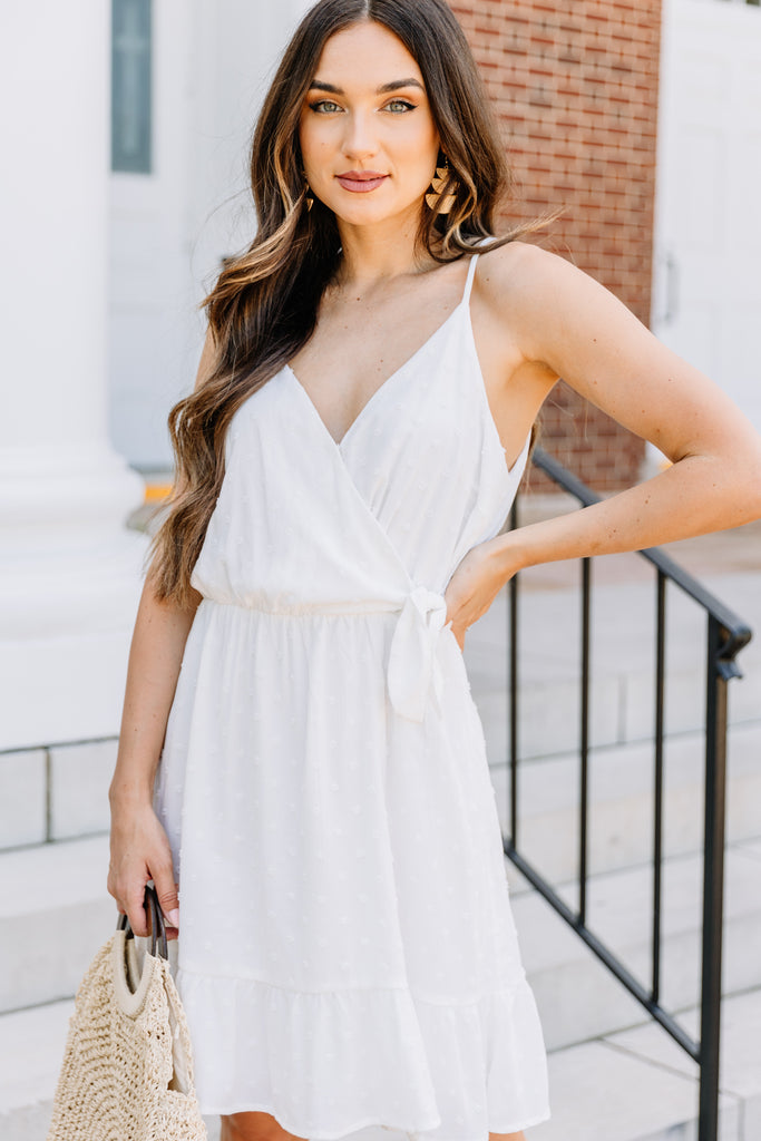 flattering white dress