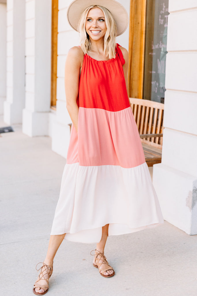 pink flowy summer dress