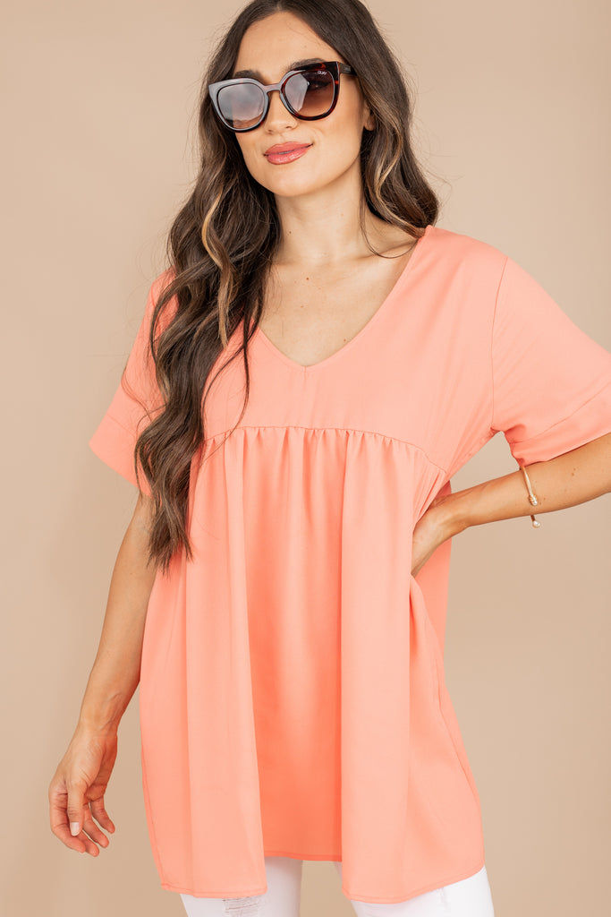 pink babydoll top