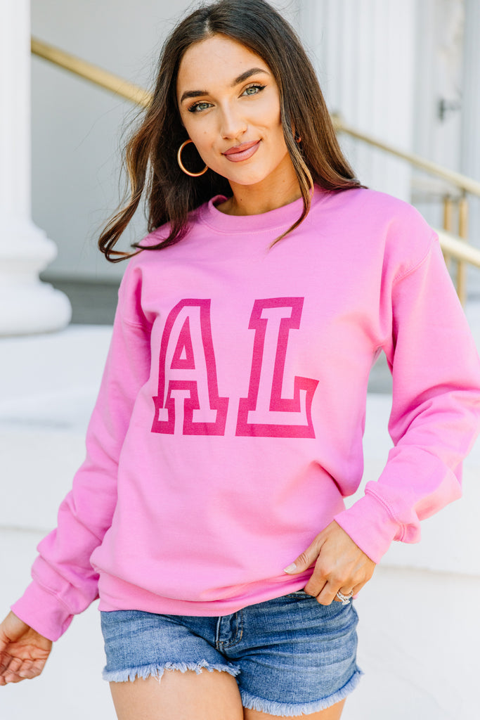 pink graphic sweatshirt