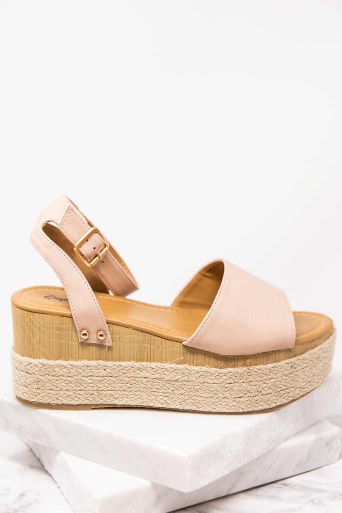 Find You There Blush Pink Wedges - Cute 