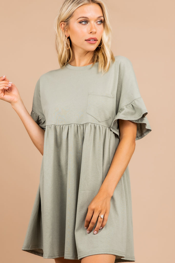 olive green dress women