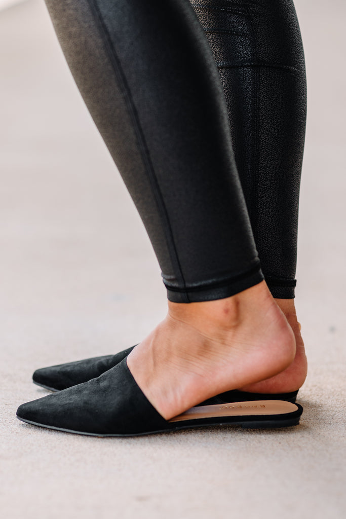 mules black flat