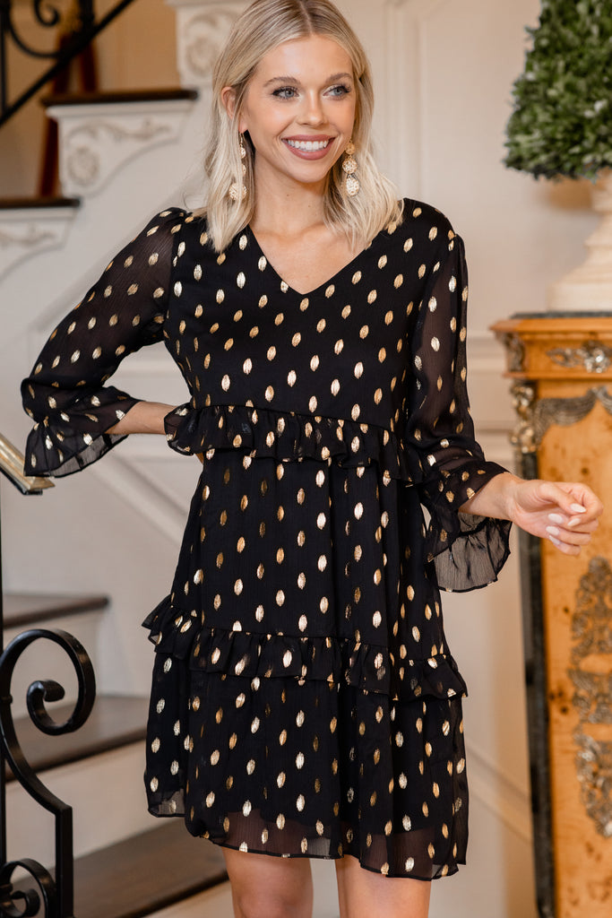 mixed polka dot midi dress warehouse