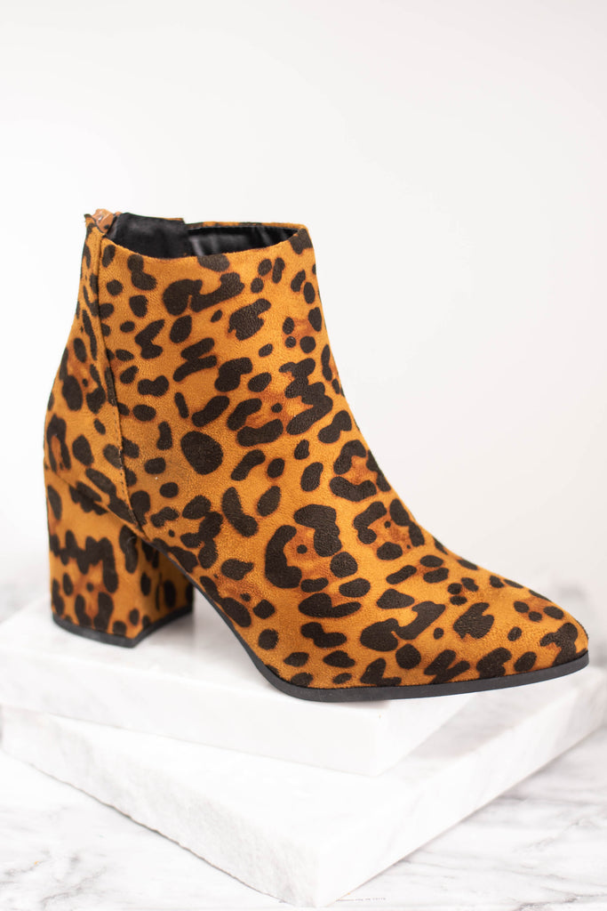 Sassy Brown Leopard Booties - Animal 