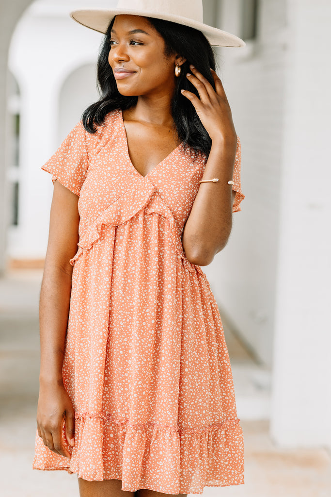 orange boutique dress