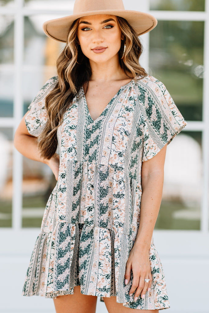 boho olive green dress