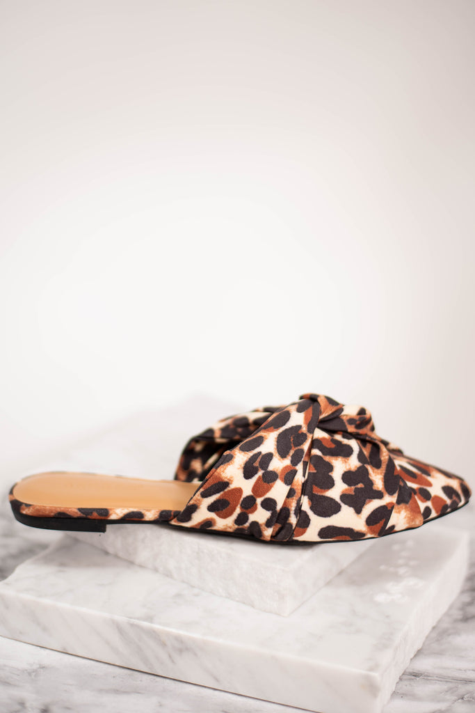 leopard mule flats