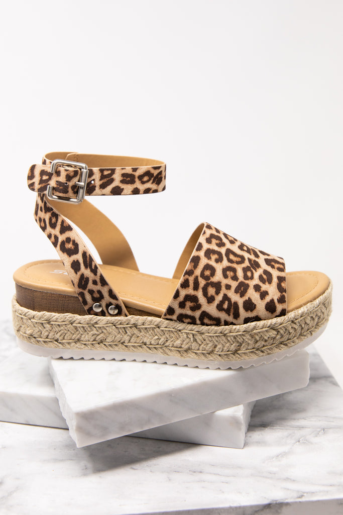 cute leopard sandals