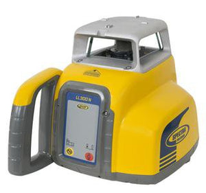 Yellow and grey Spectra Precision LL300S Laser Level used for levelling