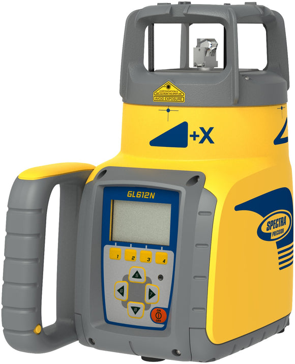 Yellow and blue Spectra GL612N with vertical self-levelling 