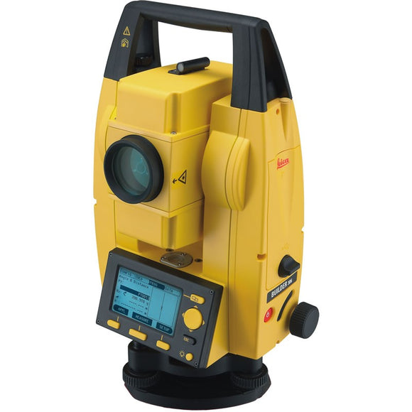 Yellow and Black Leica Builder 309 Total Station used for measuring 