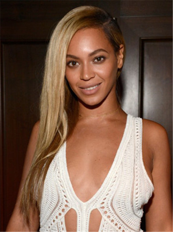 Classic Silky Straight Beyonce 22 Inches Remy Hair Lace Wig