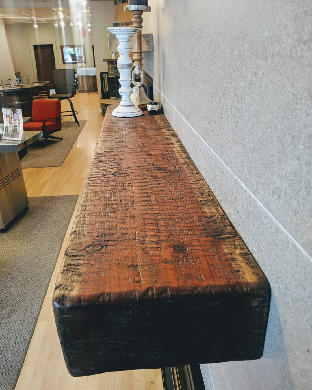 Live Edge Wooden Mantel