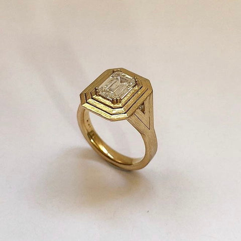 Diamond & Gold Engagement Ring