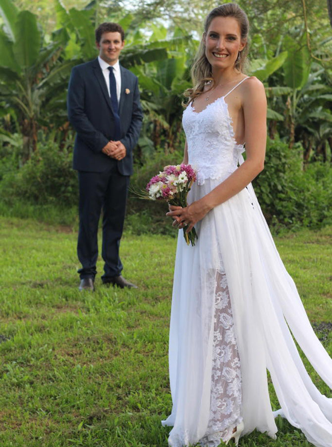 casual chiffon wedding dress