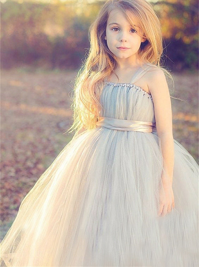 ballgown tulle flower girl dresses