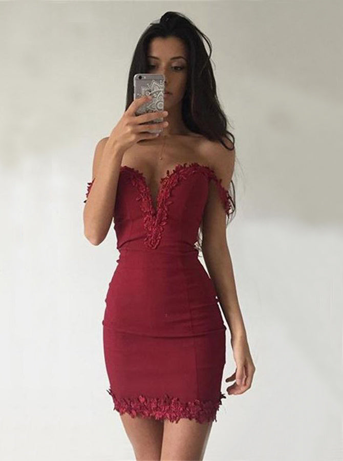 maroon homecoming dress