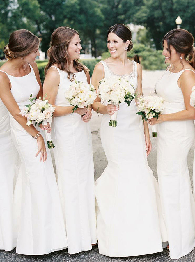 ivory bridesmaids dresses