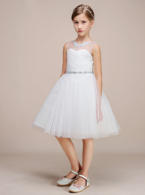 girls white tulle dress