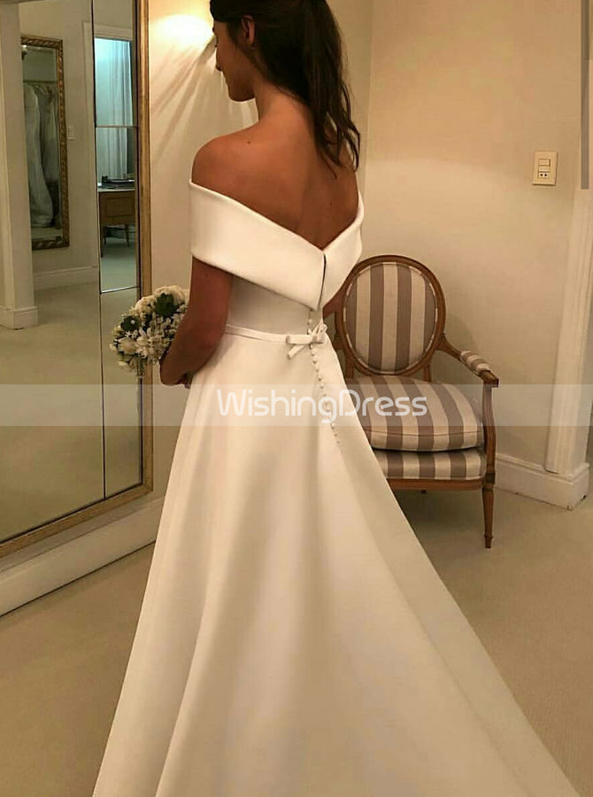 simple a line wedding dress