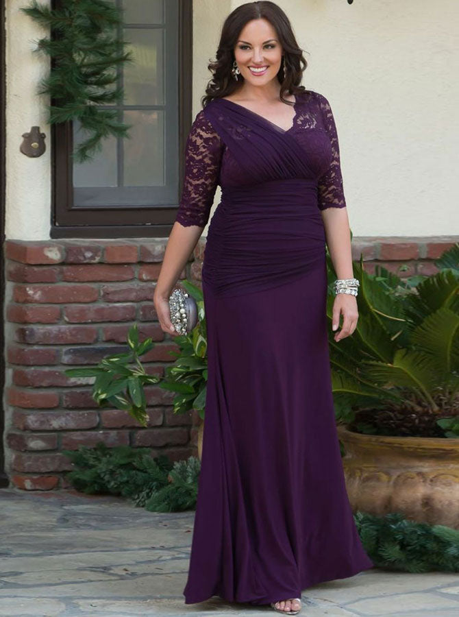 plus size mother of the bride dresses long