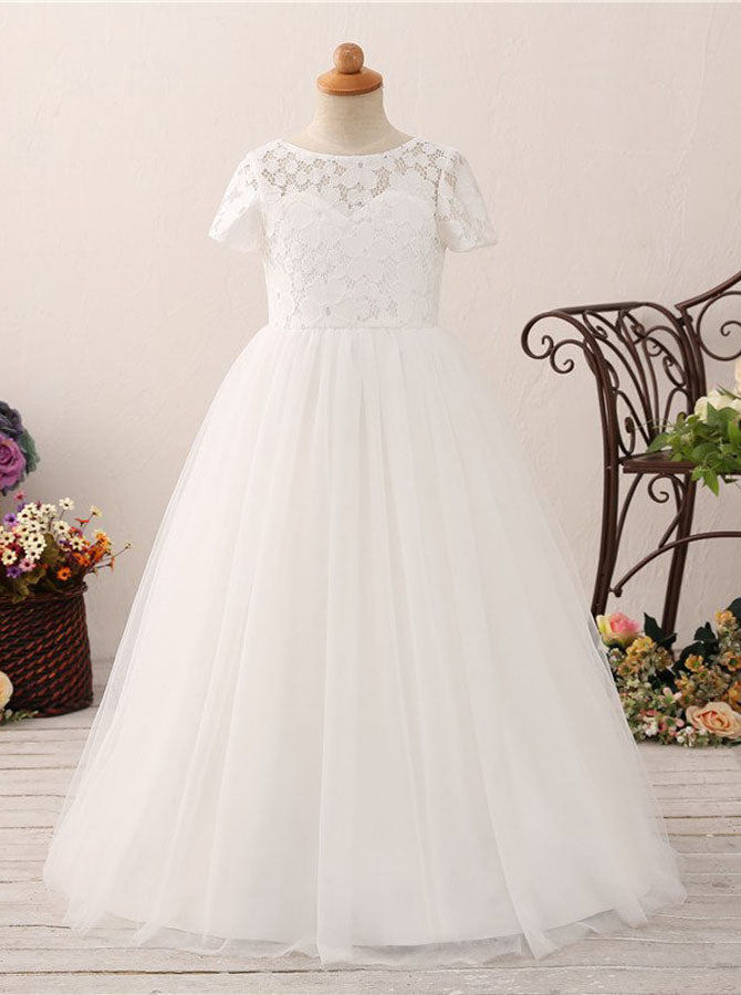 Princess Flower Girl Dresses First Communion Dress Full Length