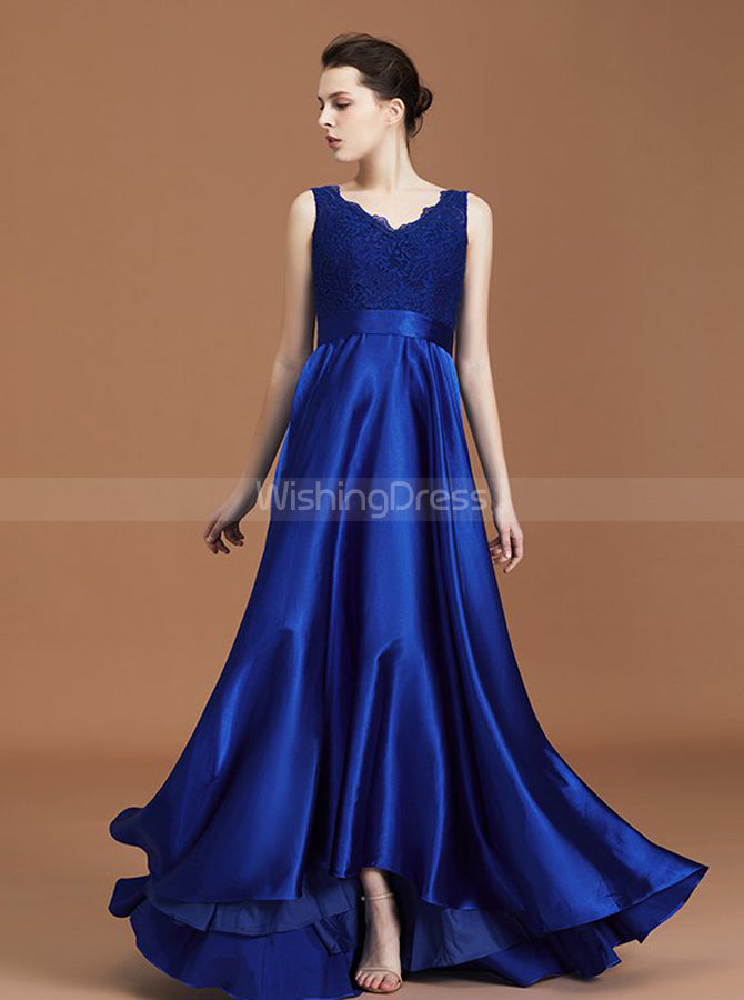 royal blue satin bridesmaid dresses