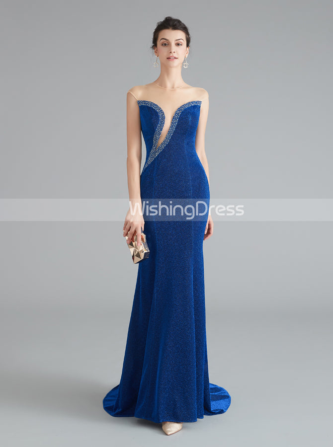 royal blue fitted dress