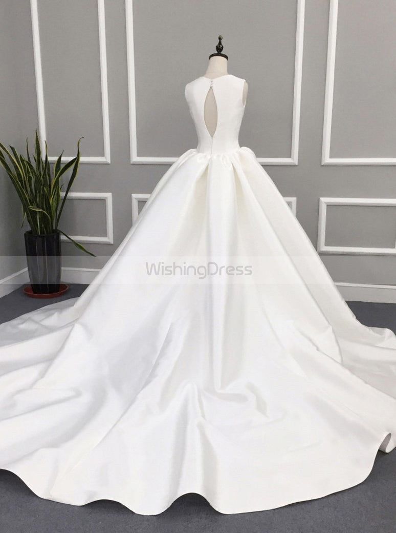 modest white wedding dresses