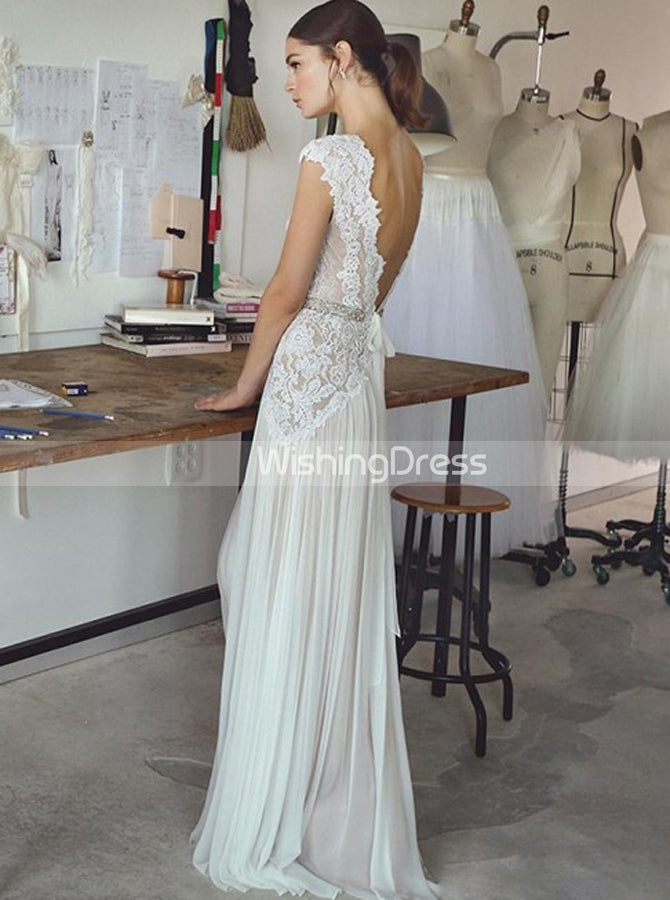 boho sheath wedding dress