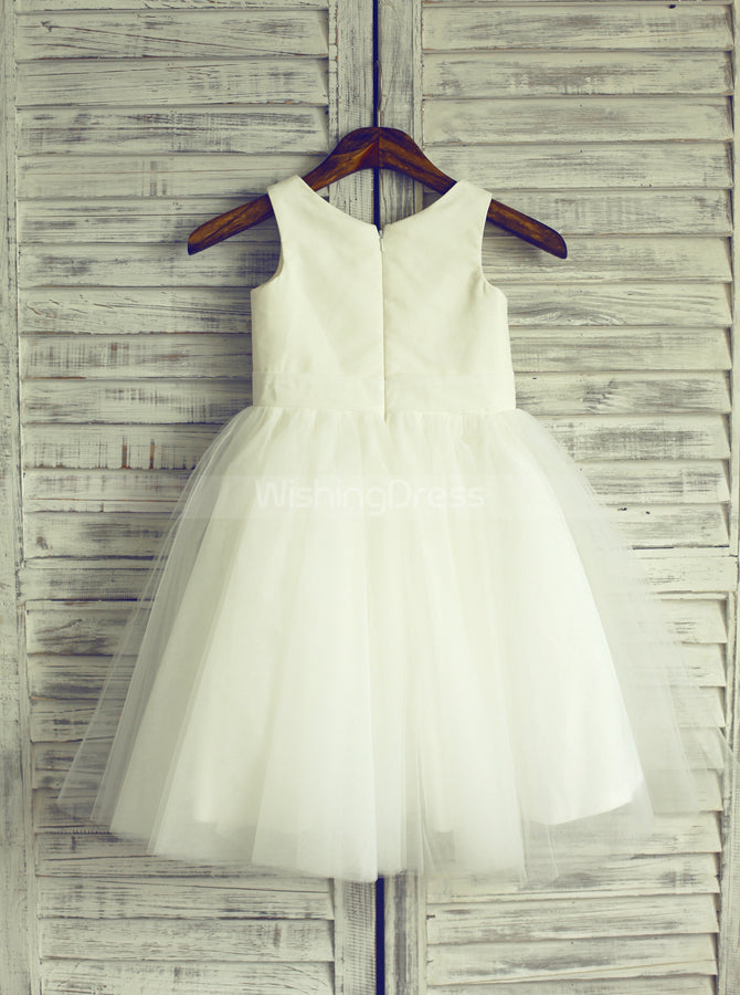 simple white flower girl dress