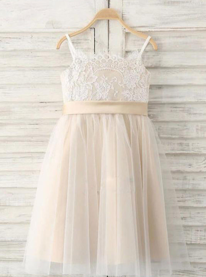 flower girl dresses spaghetti straps